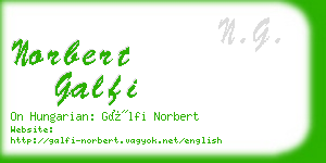 norbert galfi business card